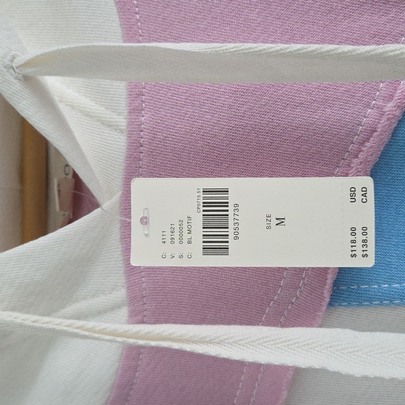 NWT Pilcro By Anthropologie Multicolor Patchwork Hoodie Sweater, Size M - Picture 3 of 10